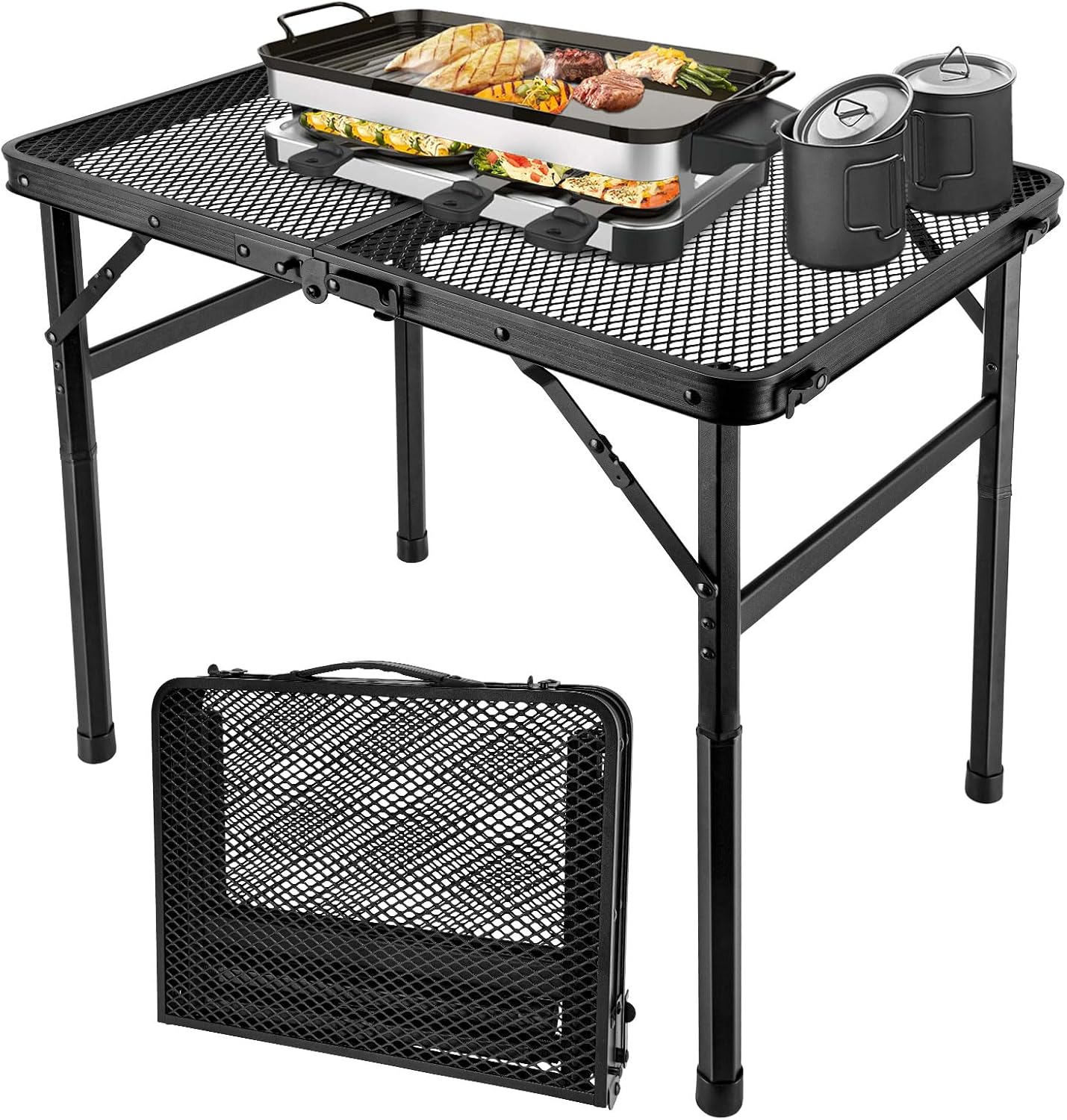 Adjustable Weight Bench - 2x1.3 FT Folding Camping Table, Portable