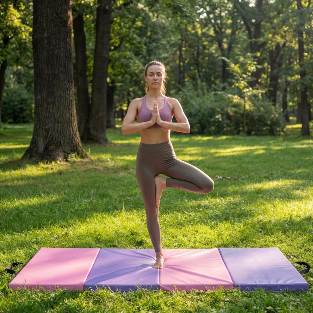 Home Gym Options - Portable Folding Exercise Mat 6x3 ft