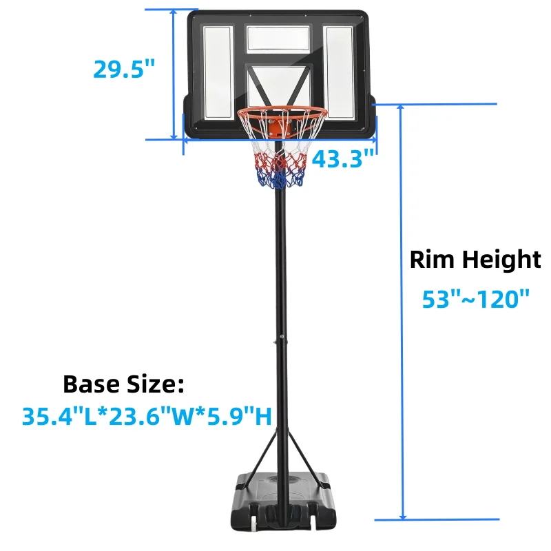 Adjustable Movable Basketball  - Home Gym And Basketball Court recension och pris
