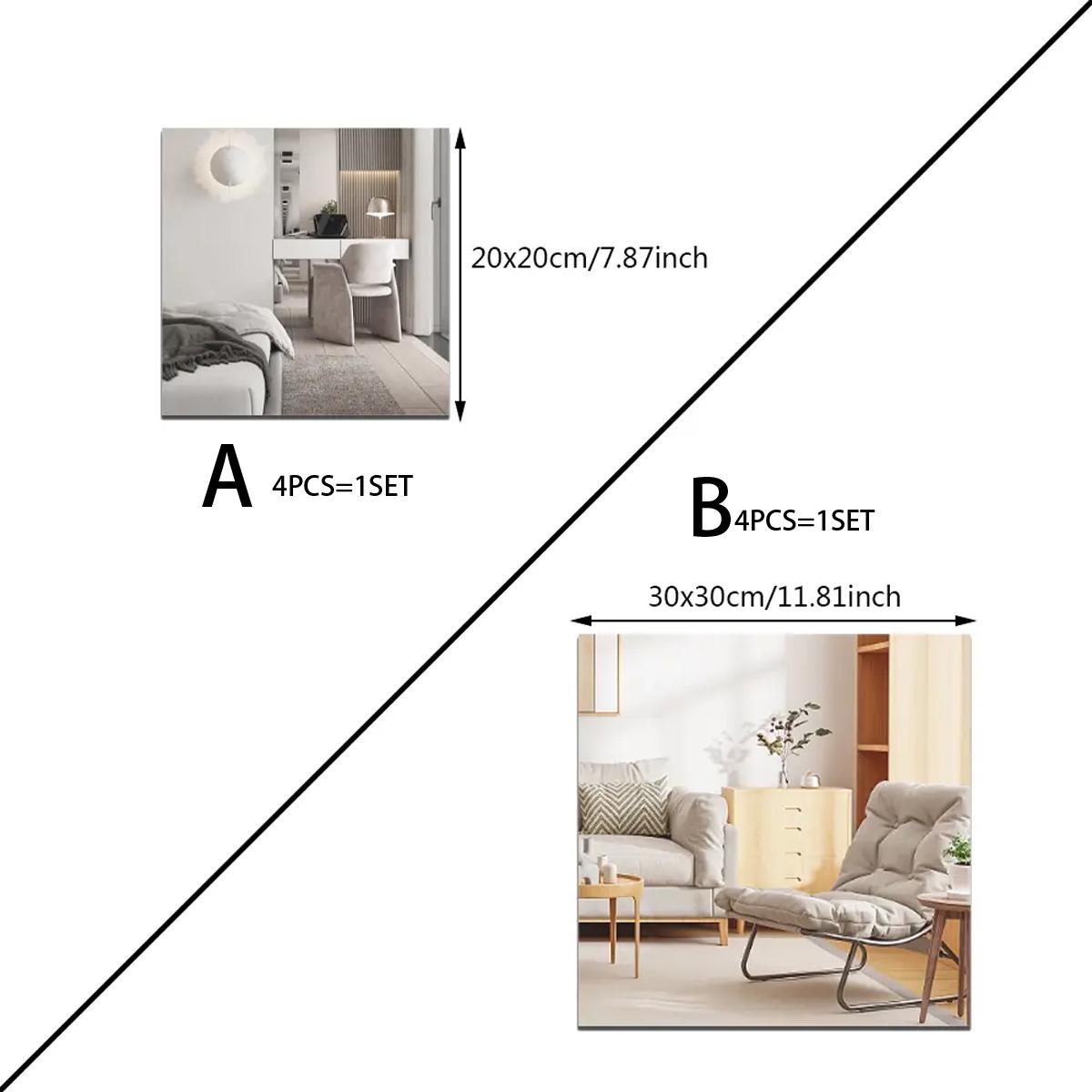 4Pcs Acrylic Mirror Wall Stick - Home Gym Options recension och pris