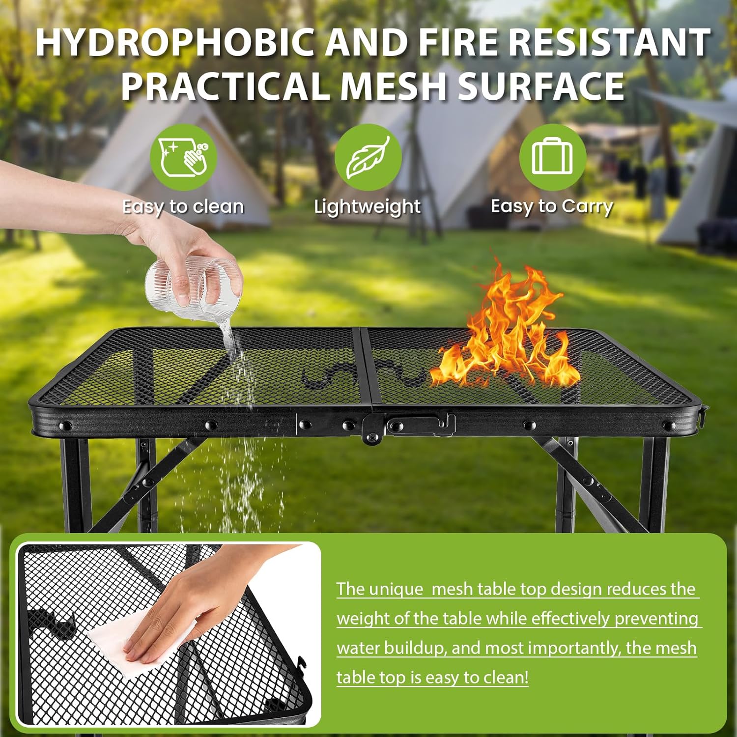 2x1.3 FT Folding Camping Table - Adjustable Weight Bench recension och pris