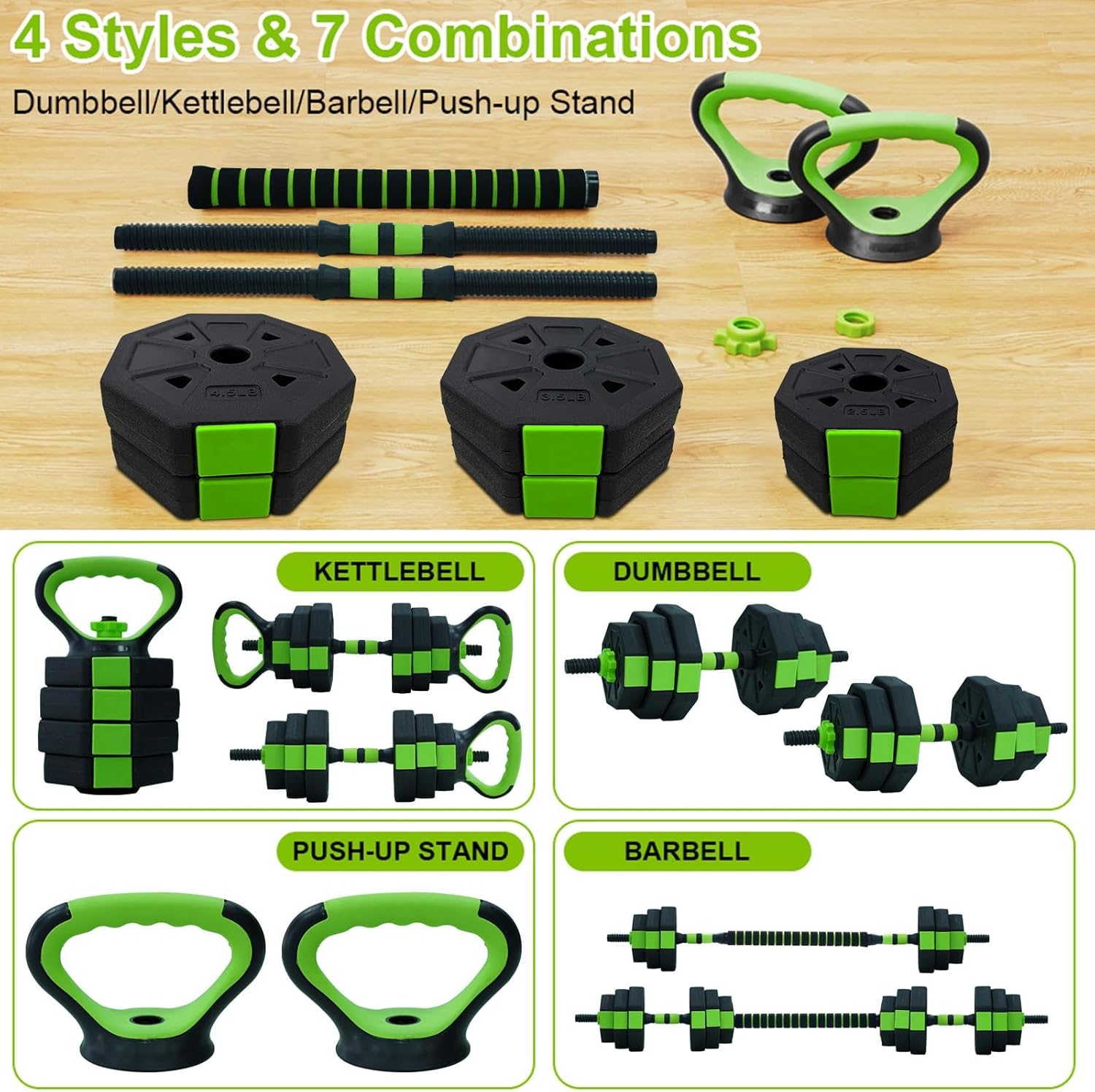 66lbs/88lbs Weight 4 in 1 Adju - Home Gym Options recension och pris