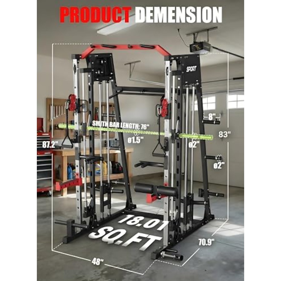 Smith Machine Home Gym All in  - Home Gym Cable Machine recension och pris