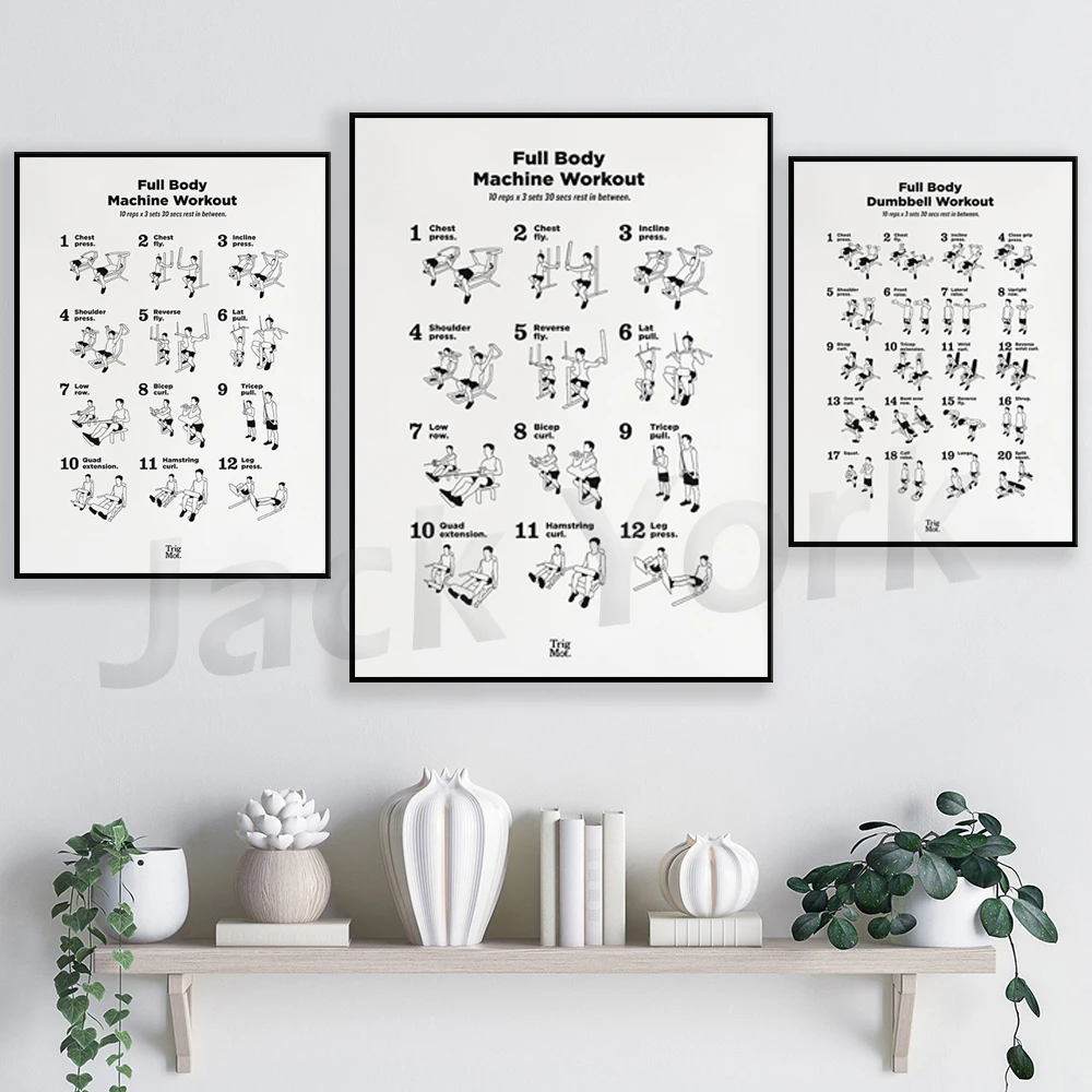Dumbbell Workout Poster,Gym Po - Home Gym York recension och pris