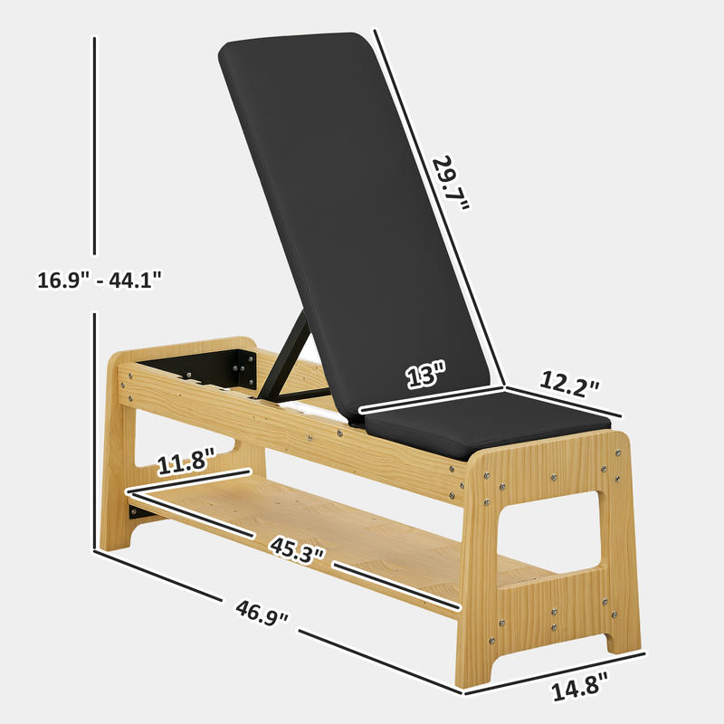 Wooden Adjustable Weight Bench - Adjustable Weight Bench recension och pris