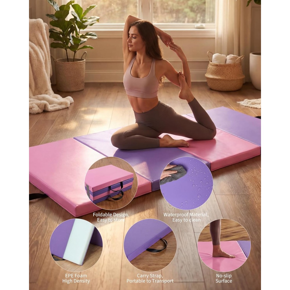 Portable Folding Exercise Mat  - Home Gym Options recension och pris