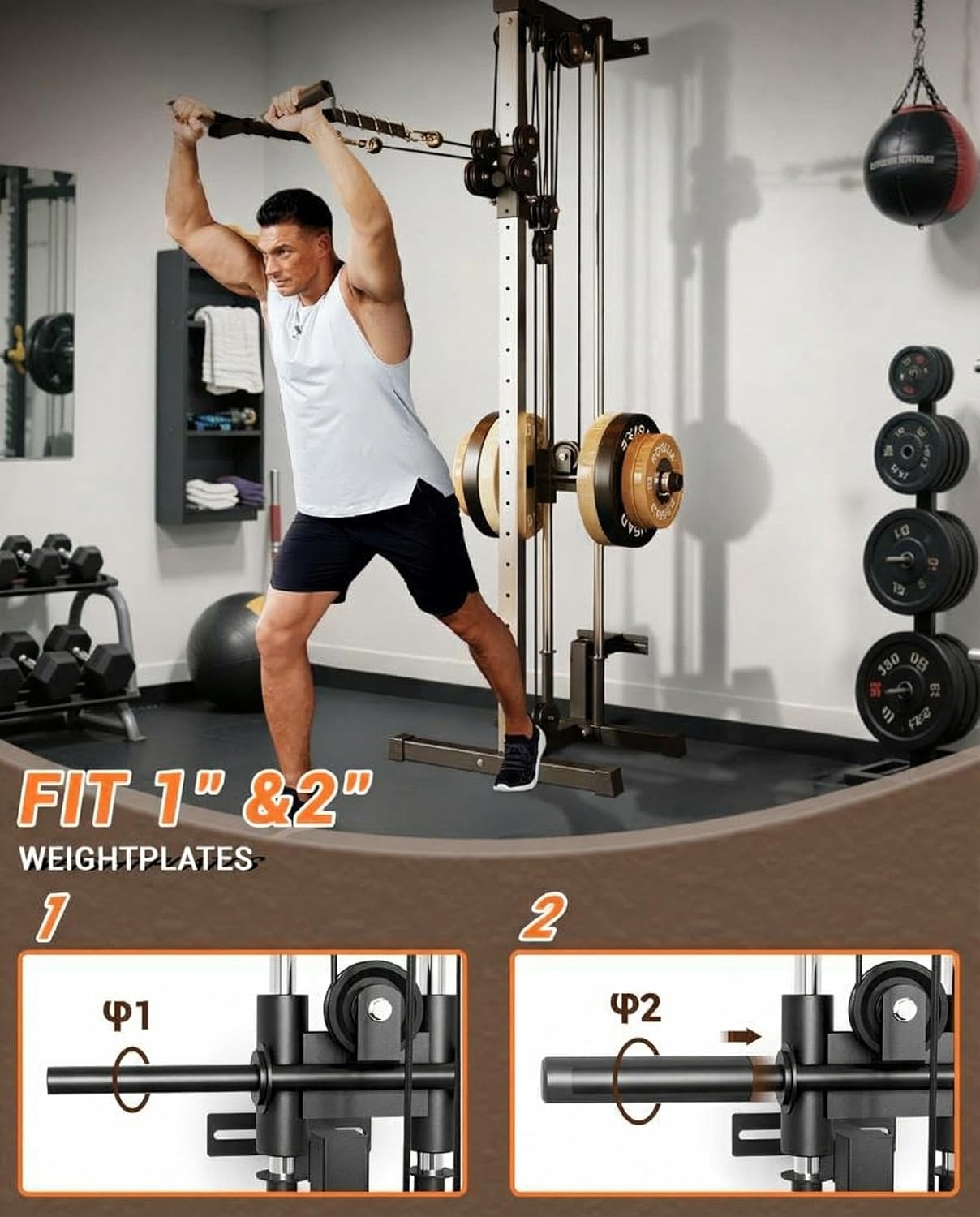 Wall Mount Cable Station Dual  - Home Gym Cable Machine recension och pris