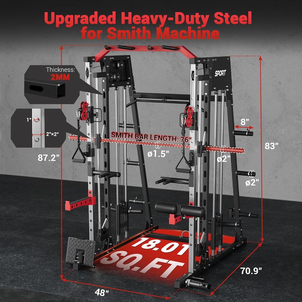 Home Gym Power Cage with Smith - Home Gym Cable Machine recension och pris