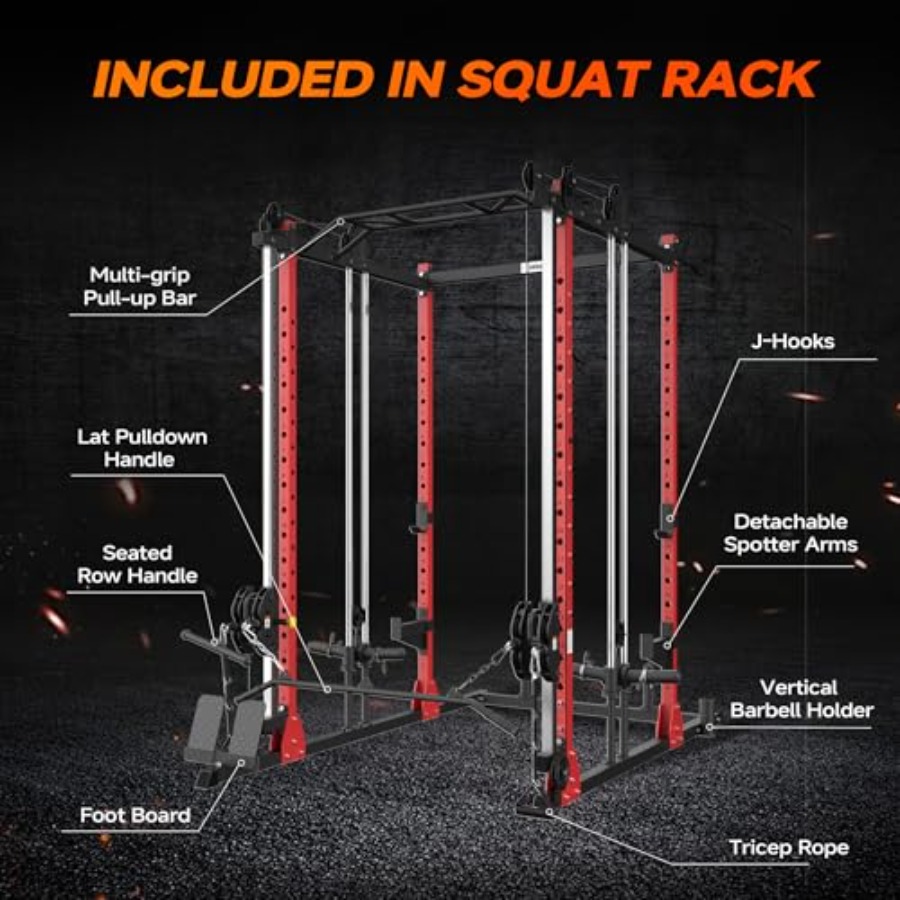 All-in-One Power Rack with Smi - Home Gym Cable Machine recension och pris