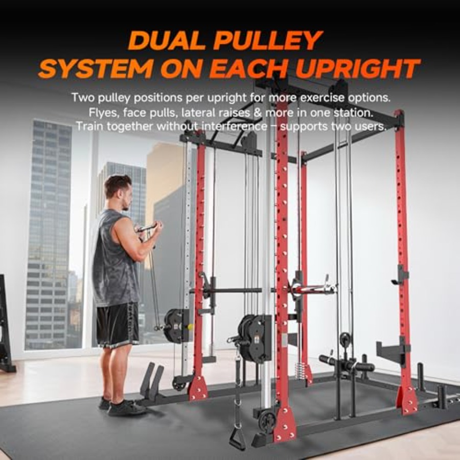 All-in-One Power Rack with Smi - Home Gym Cable Machine recension och pris
