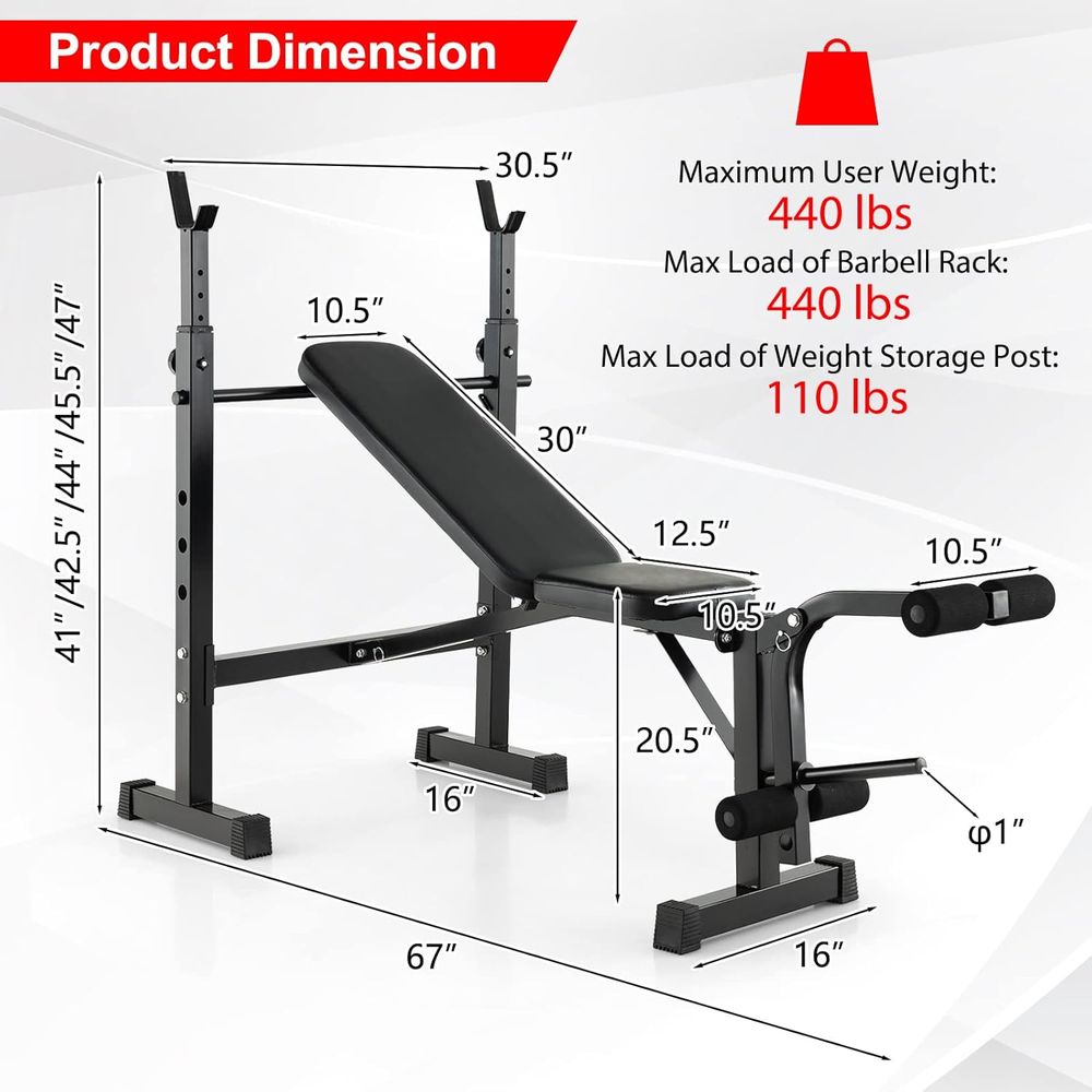 Versatile Home Gym Bench with  - Home Gym Leg recension och pris