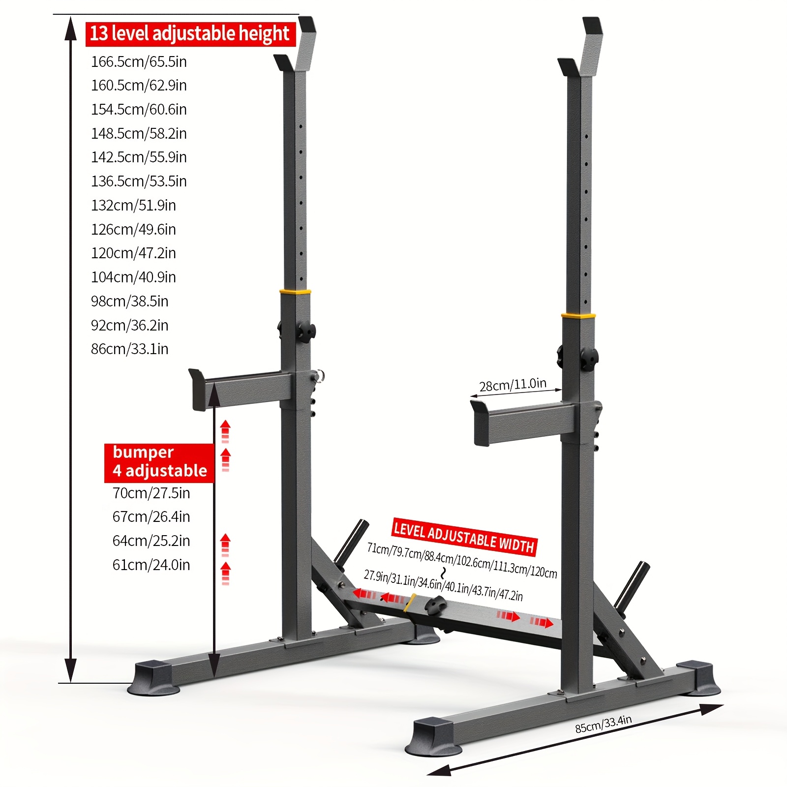 1 Squat Stand With Barbell Wei - Adjustable Weight Bench recension och pris