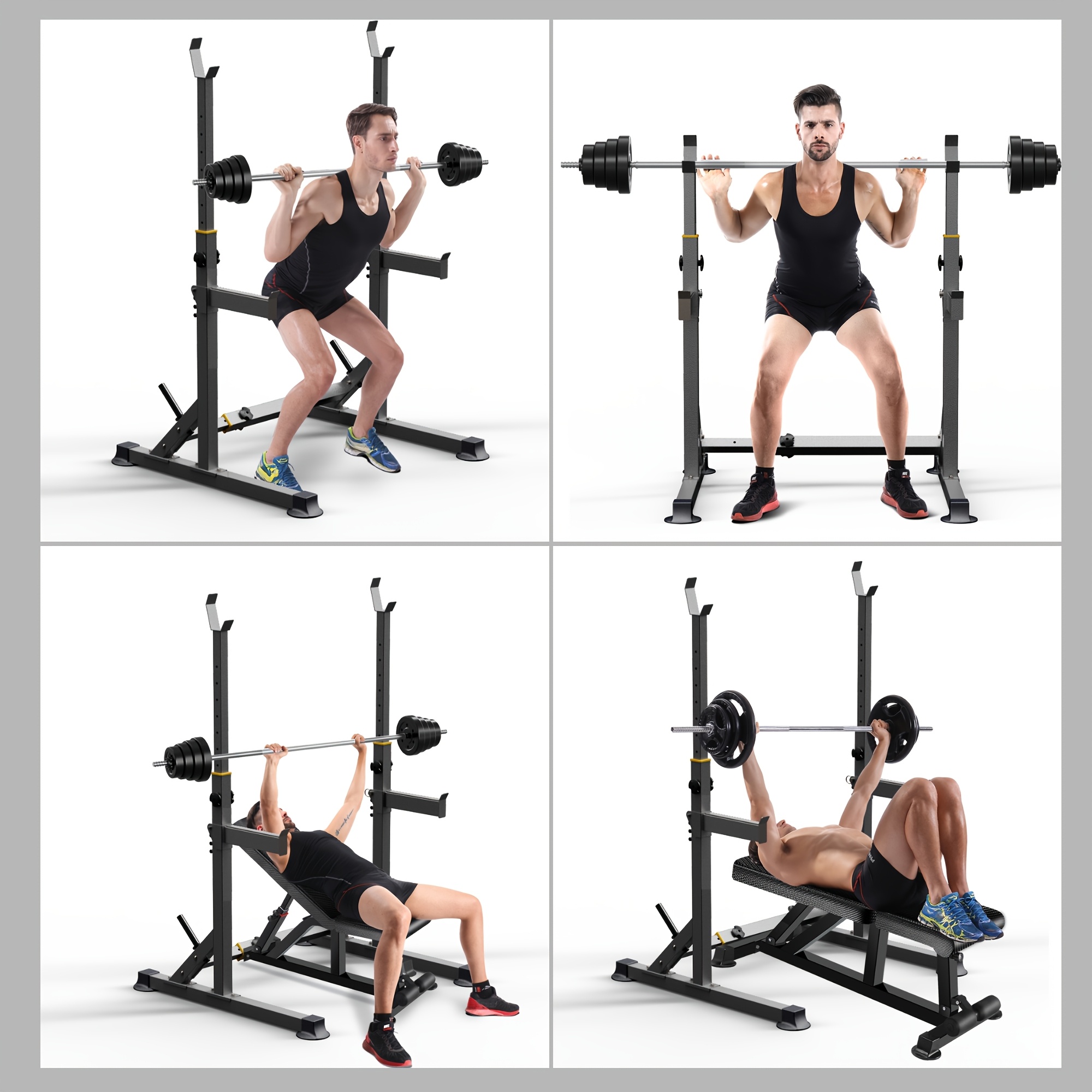 1 Squat Stand With Barbell Wei - Adjustable Weight Bench recension och pris