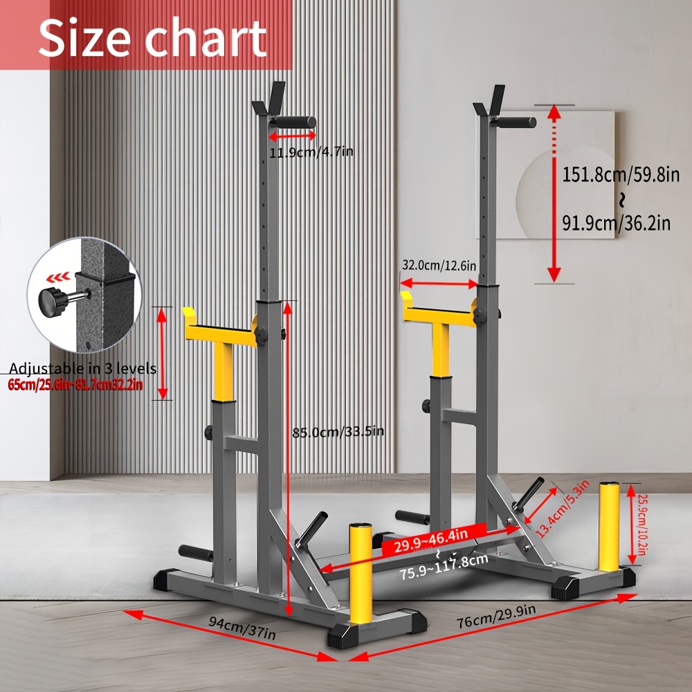 1 Squat Stand With Barbell Wei - Adjustable Weight Bench recension och pris