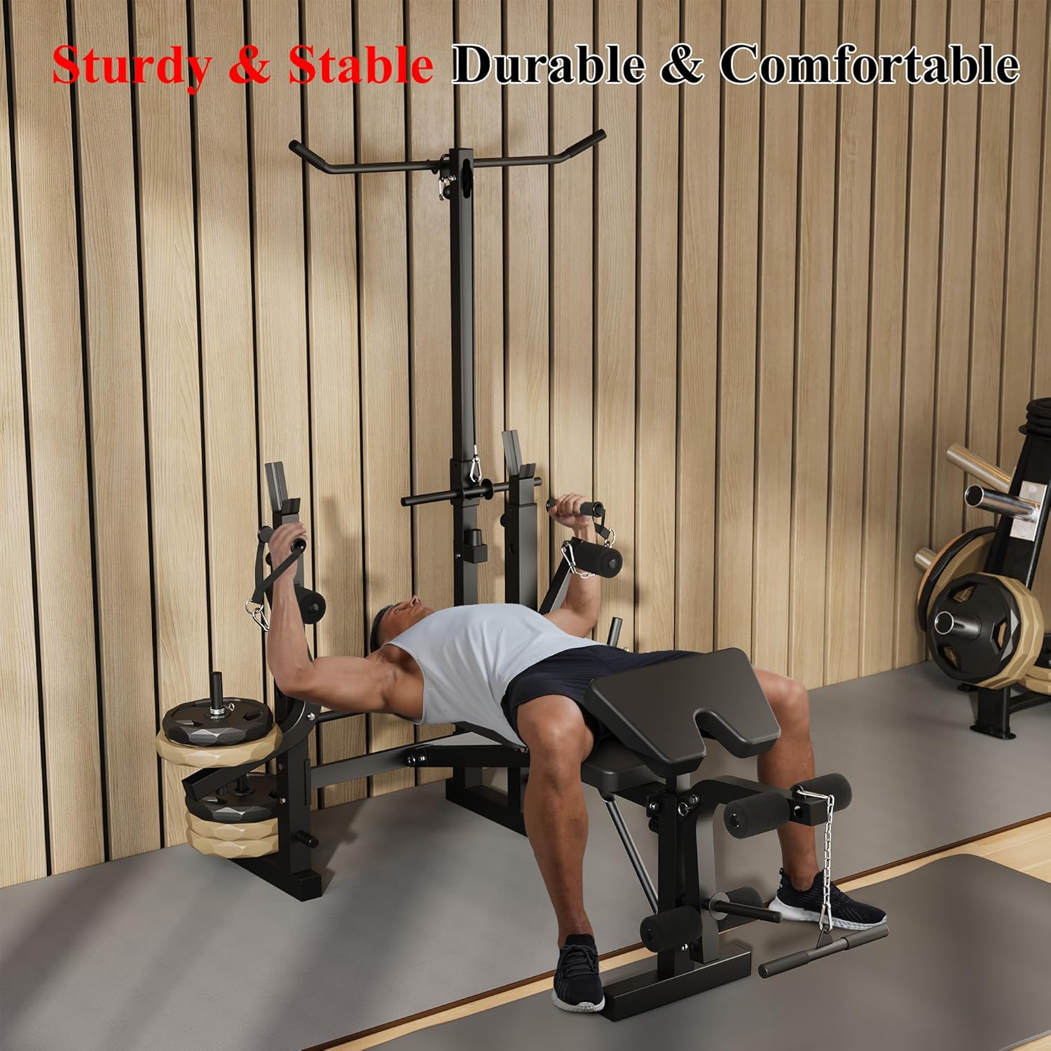 Weight Bench, Foldable Bench P - Home Gym Cable Machine recension och pris