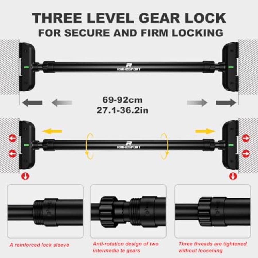 Door Pull Up Bar Doorway No-Sc - Home Gym No Equipment recension och pris